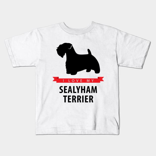 I Love My Sealyham Terrier Kids T-Shirt by millersye